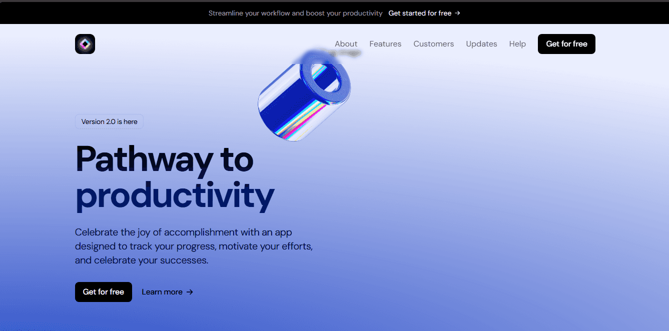 Pathway to Productivity - landing page